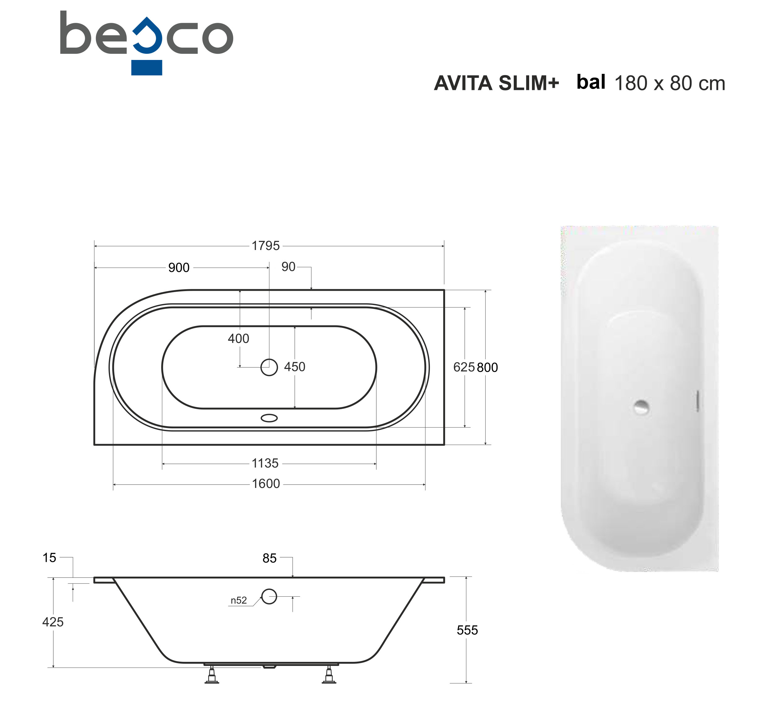 Avita-Slim-180-bal-meret