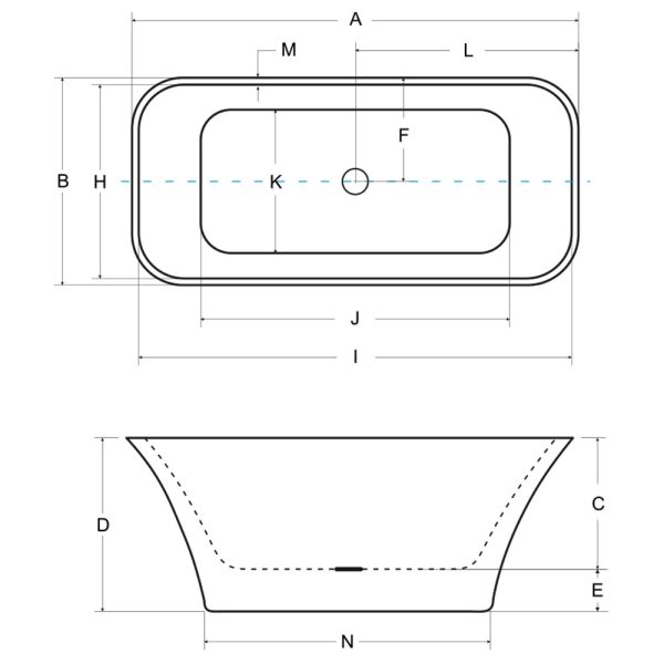 ASSOS S-LINE szabadonálló kád - 8. kép