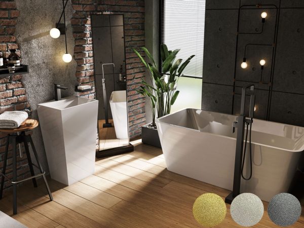 EVITA GLAM 160x80 szabadonálló kád - 2. kép