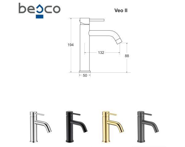 VEO II mosdó csaptelep - 6. kép
